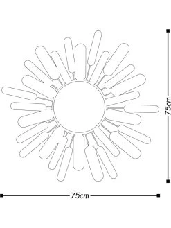 Wandspiegel "Sun" In Blau/ Grün - Ø 75 Cm -Petromax Store aberto design wandspiegel sun in blau grun o 75 cm 2