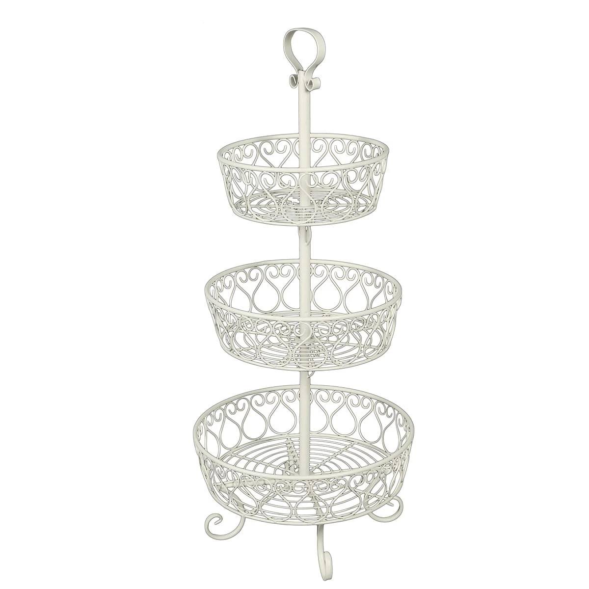 Obst/Blumen Etagere In Antikweiß - (H) 80 Cm 3 Obst/Blumen Etagere In Antikweiß - (H) 80 Cm