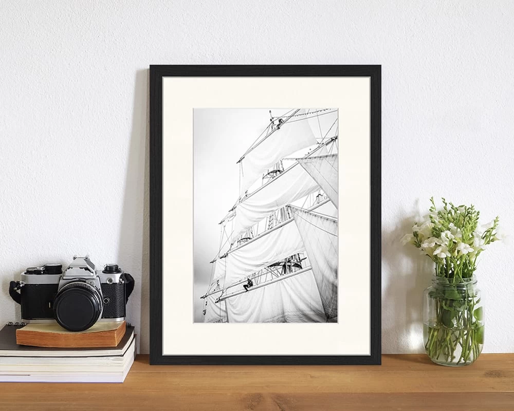 Wandbild " Segeln " In Schwartz 4 Wandbild " Segeln " In Schwartz – Bild 2