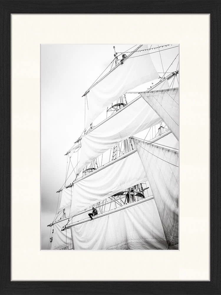 Wandbild " Segeln " In Schwartz 3 Wandbild " Segeln " In Schwartz