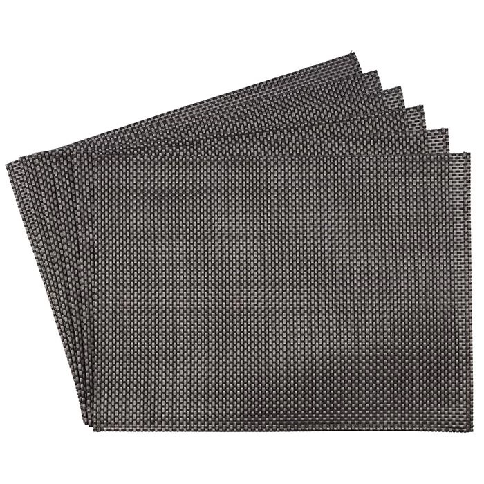 APS 6er Tischset/ Platzset In Silber Grau 45 X 33 Cm 3 APS 6er Tischset/ Platzset In Silber Grau 45 X 33 Cm