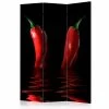 Paravent Chili Pepper [Room Dividers] In Rot,Grün,Schwarz -Petromax Store artgeist paravent chili pepper room dividers in rot grun schwarz