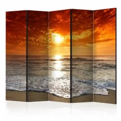 Paravent Marvelous Sunset II [Room Dividers] In Weiß,Rot,Orange,Grau,Beige