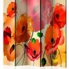 Paravent Velvet Poppies II [Room Dividers] In Grün,Orange,Rot