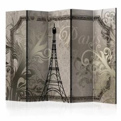Paravent Vintage Paris - Gold II [Room Dividers] In Grau,Gold,Schwarz