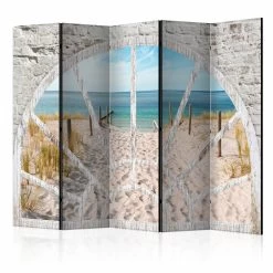 Paravent Window View - Beach II [Room Dividers] In Mehrfarbig