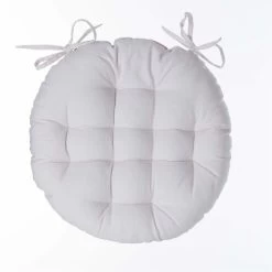 Rundstuhlkissen In Weiß