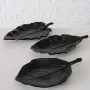 3er-Set: Dekoschalen "Blatt" In Schwarz - (L)27 X (B)20 Cm -Petromax Store boltze 3er set dekoschalen blatt in schwarz l 27 x b 20 cm