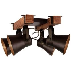 BRILLIANT Spotplatte, 4-flammig Decca 31x45x45 Cm In Schwarz Stahl