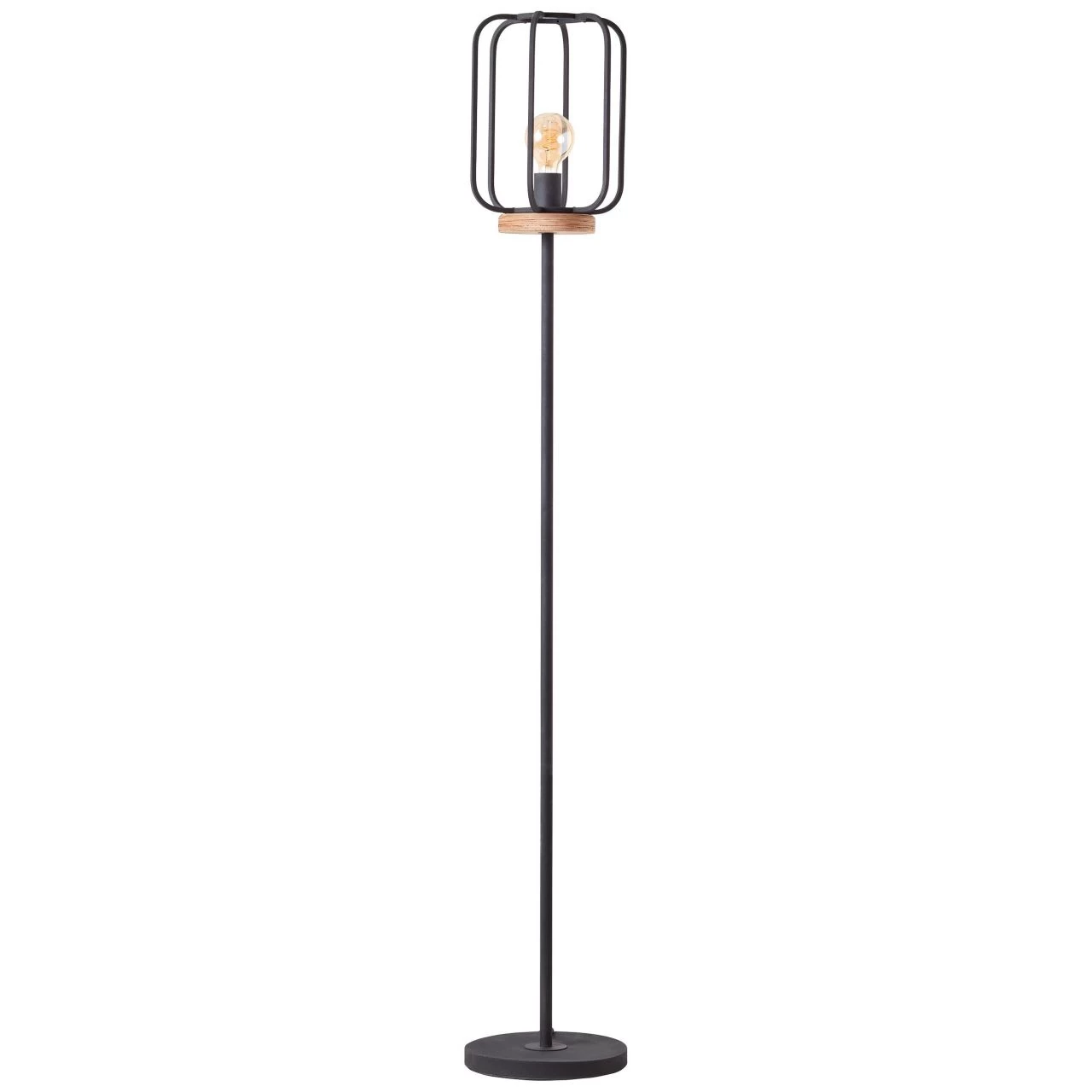 BRILLIANT Standleuchte, 1-flammig Tosh ⌀ 25 Cm In Antik Holz/schwarz Korund 4 BRILLIANT Standleuchte, 1-flammig Tosh ⌀ 25 Cm In Antik Holz/schwarz Korund – Bild 2