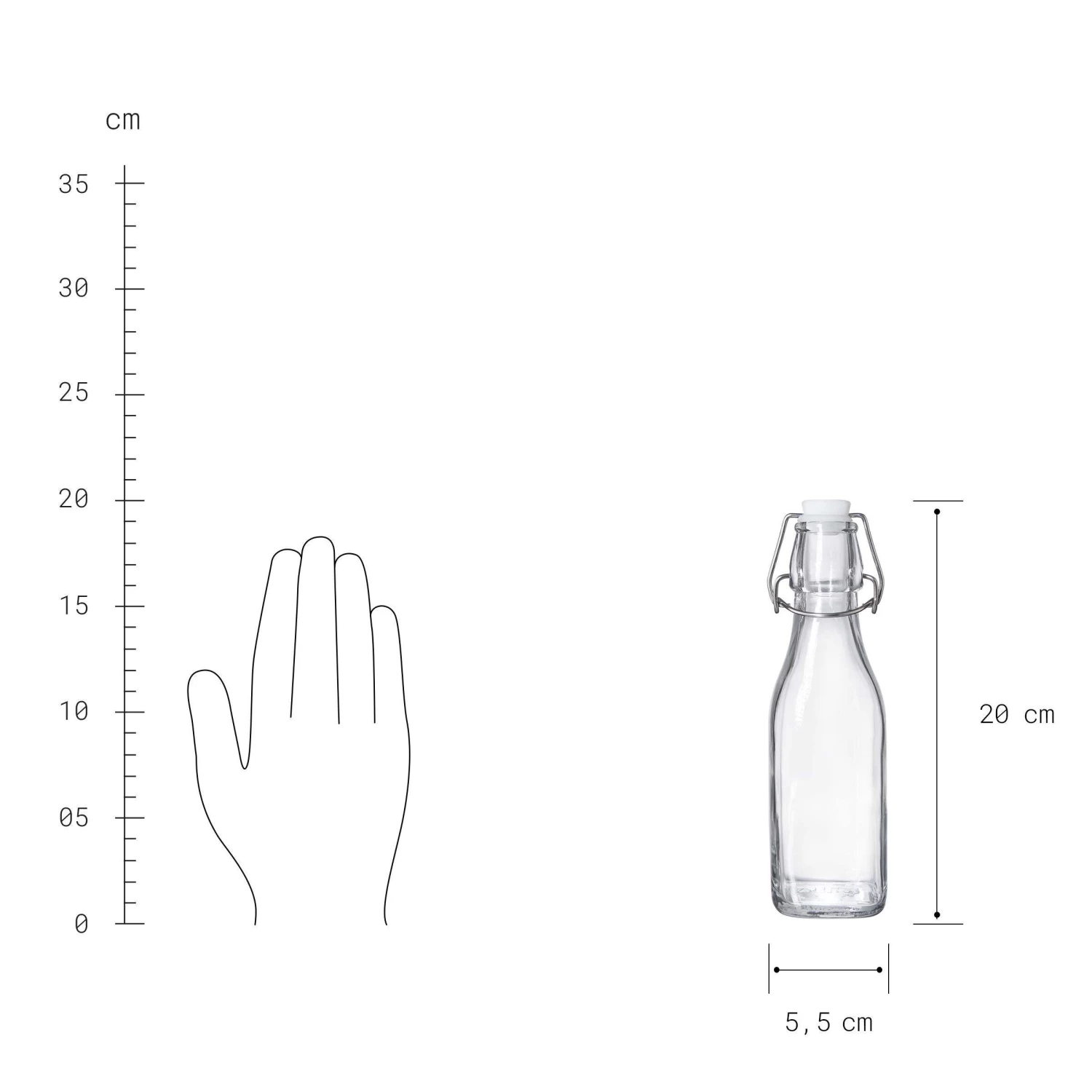4x Flasche Mit Bügelverschluss 250ml SWING In Transparent 6 4x Flasche Mit Bügelverschluss 250ml SWING In Transparent – Bild 4