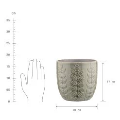 Blumentopf Ø18cm LEAVES In Grün -Petromax Store butlers blumentopf o18cm leaves in grun 2