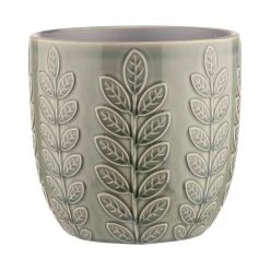 Blumentopf Ø18cm LEAVES In Grün