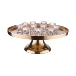 Deko-Teller Mit Fuß Ø50cm BANQUET In Gold -Petromax Store butlers deko teller mit fuss o50cm banquet in gold 4