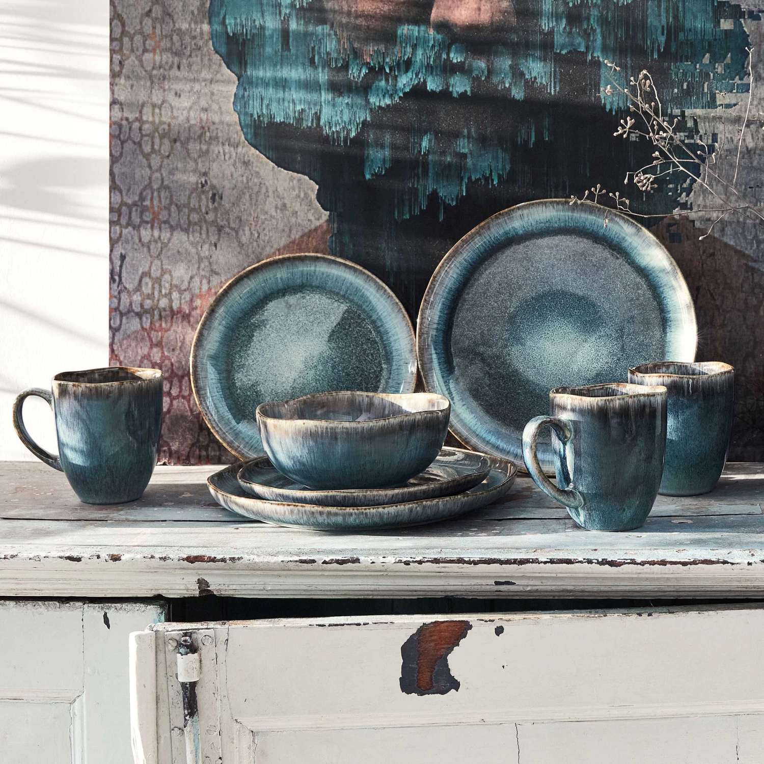 Geschirr-Set 16-tlg. HILDA In Dunkelblau 4 Geschirr-Set 16-tlg. HILDA In Dunkelblau – Bild 2