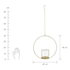 Hängedeko-Ring Mit Glaseinsatz Ø40cm LUNA In Gold -Petromax Store butlers hangedeko ring mit glaseinsatz o40cm luna in gold 3