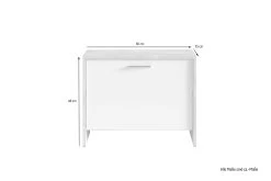 Sitzbank Ben In Weiß / Schwarz - (B) 60 X (H) 48 X (T) 35 Cm -Petromax Store byliving sitzbank ben in weiss schwarz b 60 x h 48 x t 35 cm 4