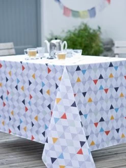 Beschichtete Tischdecke "Conique" In Bunt