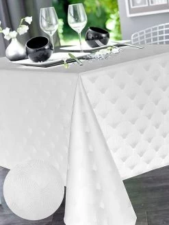 Tischdecke "Scale" In Weiß