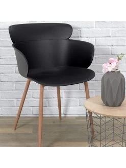 Esszimmerstuhl "Lorens" In Schwarz - (B)54 X (H)82 X (T)60 Cm