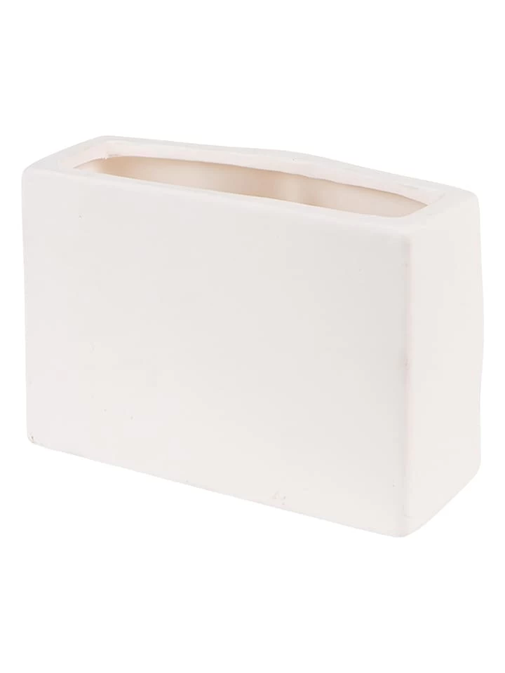 Blumentopf In Weiß - (B)17 X (H)11 X (T)7 Cm 5 Blumentopf In Weiß - (B)17 X (H)11 X (T)7 Cm – Bild 3