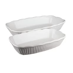 2tlg. Servierplatte In Weiß