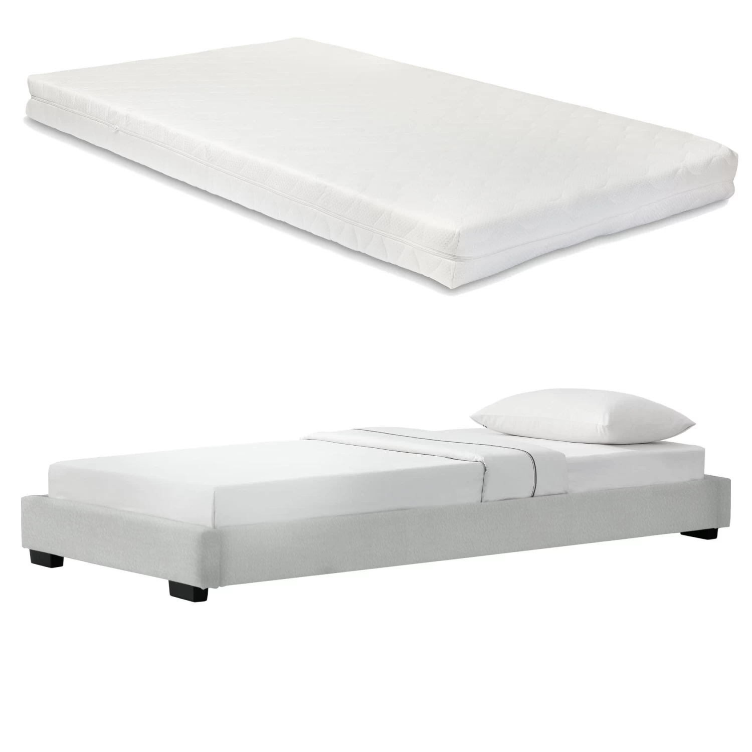 Polsterbett Solingen In Weiß (B)90cm 3 Polsterbett Solingen In Weiß (B)90cm