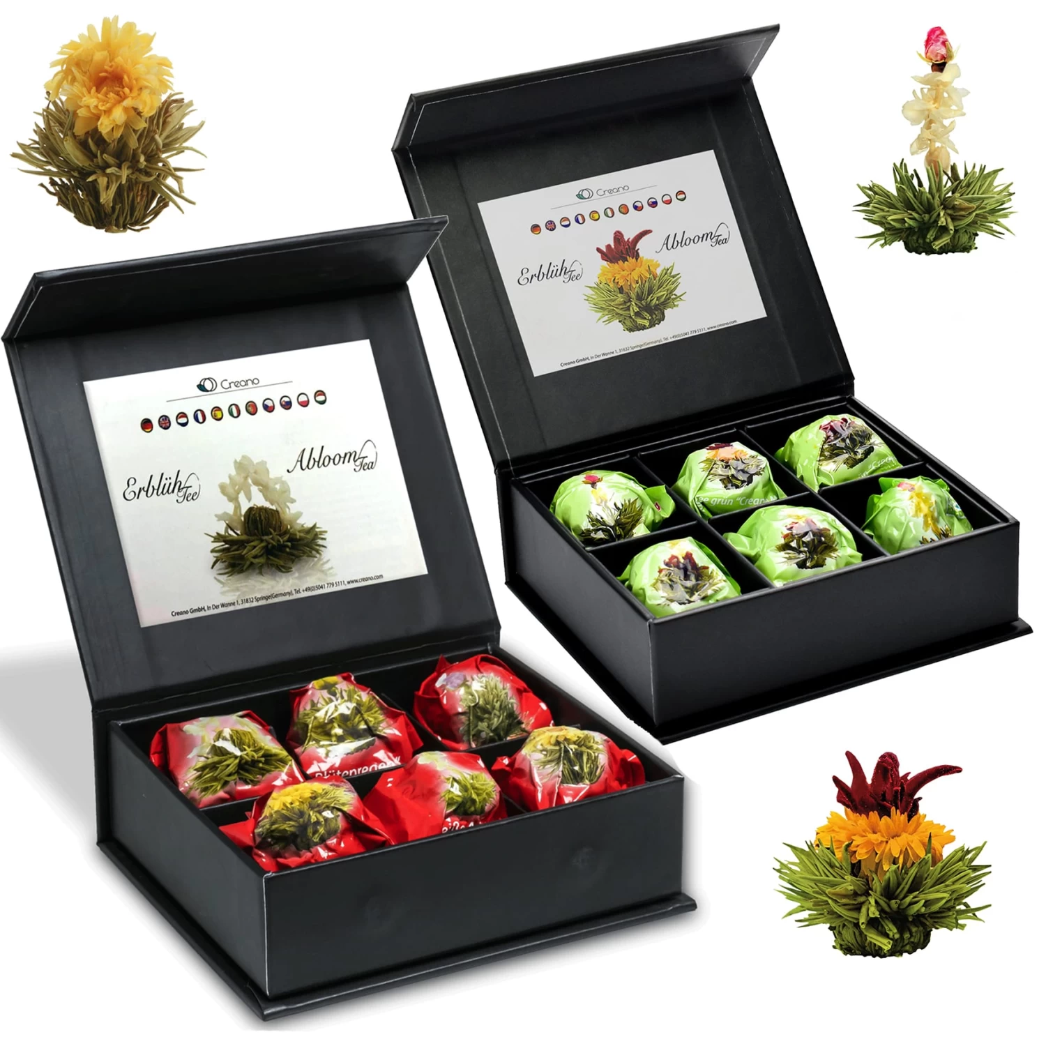 2x 6er Magnet-Präsentbox ErblühTee Grüner Tee "Fruity Flavor" + Weißer Tee 3 2x 6er Magnet-Präsentbox ErblühTee Grüner Tee "Fruity Flavor" + Weißer Tee