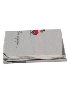 Flanelldecke "Silvretta - Bon Voyage" In Grau