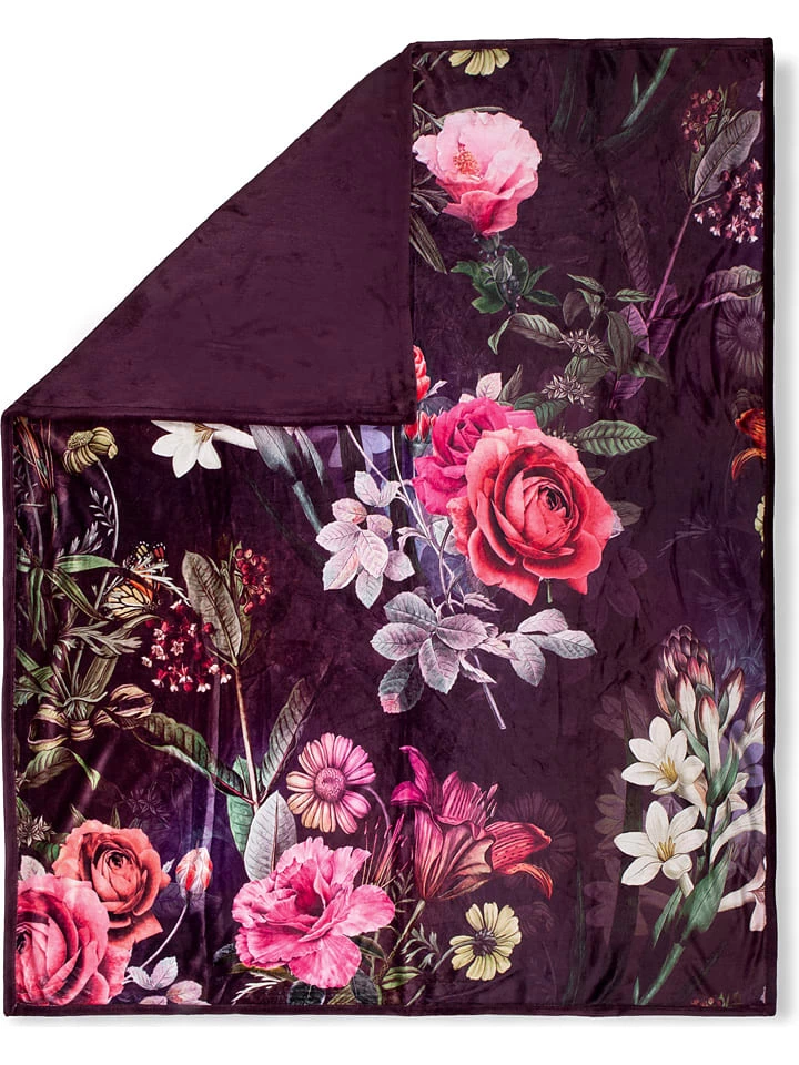 Plaid "Simone" In Bordeaux/ Bunt 4 Plaid "Simone" In Bordeaux/ Bunt – Bild 2