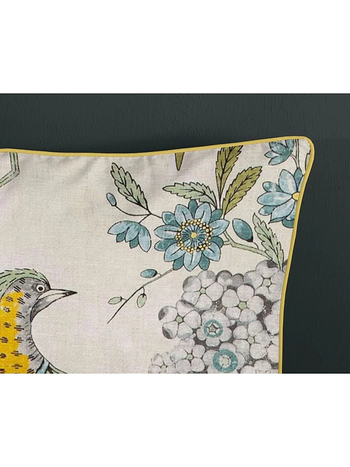 Satin-Bettwäsche-Set "Wood" In Beige/ Hellblau 7 Satin-Bettwäsche-Set "Wood" In Beige/ Hellblau – Bild 5