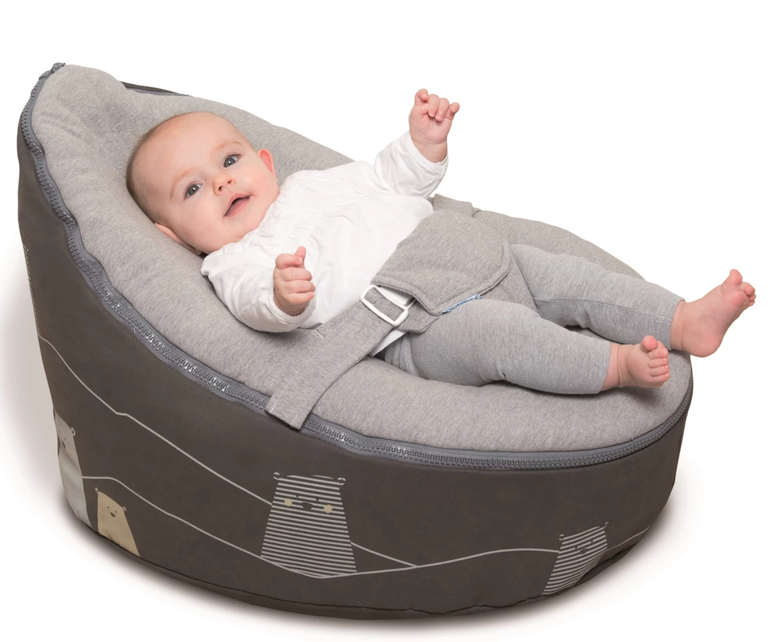 Doomoo Babysitzsack „Bär" In Grau 4 Doomoo Babysitzsack „Bär" In Grau – Bild 2
