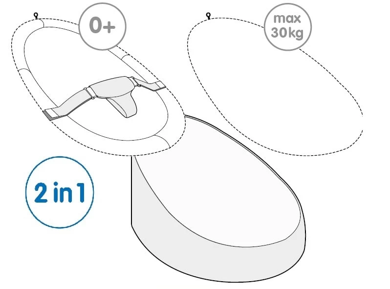 Doomoo Babysitzsack „Bär" In Grau 5 Doomoo Babysitzsack „Bär" In Grau – Bild 3