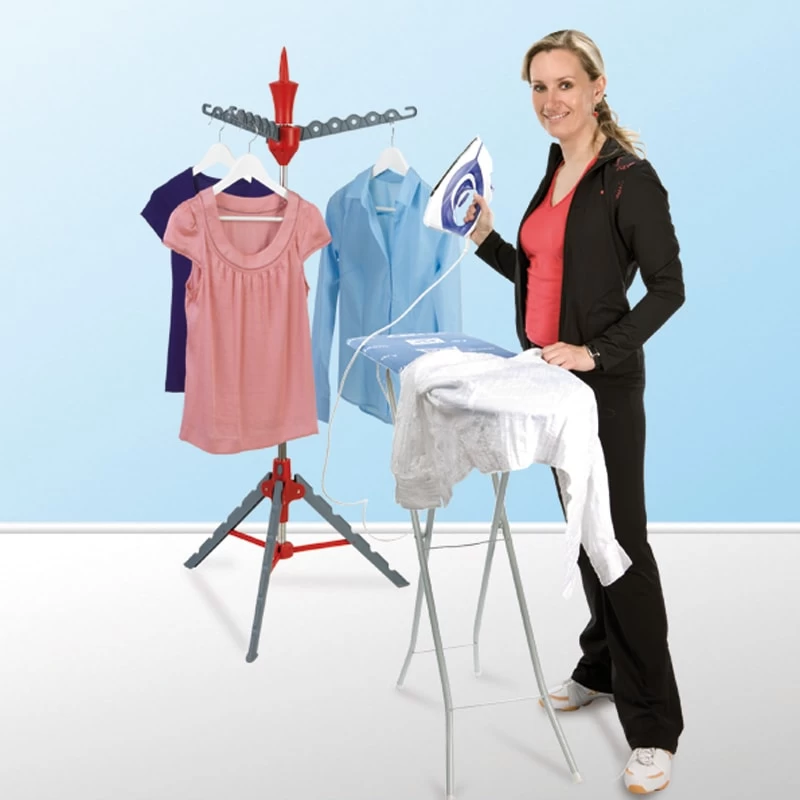 Wäscheständer In Grau/Rot 4 Wäscheständer In Grau/Rot – Bild 2