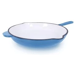 Gusseisen Bratpfanne In Hellblau
