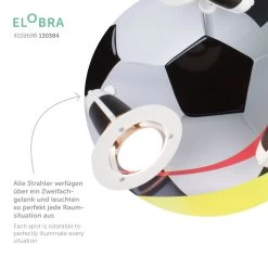 3er-Spot Rondell WM Fußball 9 3er-Spot Rondell WM Fußball -Petromax Store elobra 3er spot rondell wm fussball 3