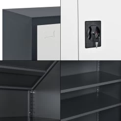 Aktenschrank Molise In Grau Weiß (T)90cm (B)40cm (H)90cm -Petromax Store en casa aktenschrank molise in grau weiss t 90cm b 40cm h 90cm 5