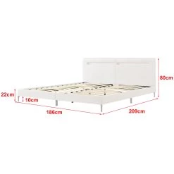 LED Bett Taastrup In Weiß (B)180cm -Petromax Store en casa led bett taastrup in weiss b 180cm 3