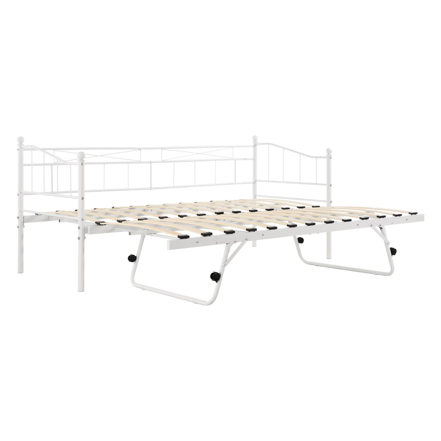 Metall Tagesbett Skutskär In Weiß (L)200cm (B)90cm (H)95cm 5 Metall Tagesbett Skutskär In Weiß (L)200cm (B)90cm (H)95cm – Bild 3