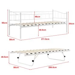 Metall Tagesbett Skutskär In Weiß (L)200cm (B)90cm (H)95cm 12 Metall Tagesbett Skutskär In Weiß (L)200cm (B)90cm (H)95cm -Petromax Store en casa metall tagesbett skutskar in weiss l 200cm b 90cm h 95cm 3