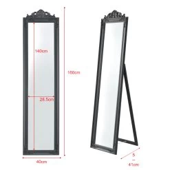 Standspiegel Arezzo In Grau (H)160cm (B)5cm (L)40cm -Petromax Store en casa standspiegel arezzo in grau h 160cm b 5cm l 40cm 4