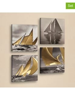 4er-Set: Kunstdrucke "4KAR002" - (B)33 X (H)33 Cm