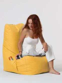 Sitzsack In Gelb - (B)60 X (H)90 X (T)60 Cm