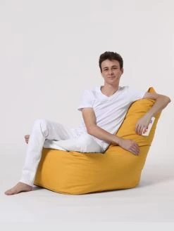 Sitzsack In Gelb - (B)60 X (H)90 X (T)60 Cm -Petromax Store evila sitzsack in gelb b 60 x h 90 x t 60 cm 4