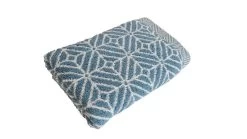 2er Set: Walkfrottier Handtuch "DESIGN-Raute" In Niagara - (L) 100 X (B) 50 Cm