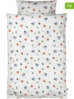 Bettwäsche-Set "Ester Owl" In Weiß/ Bunt - (L)135 X (B)100 Cm