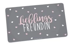 Frühstücksbrettchen Lieblingsfreundin In Grau - 23,5 X 14,5 Cm