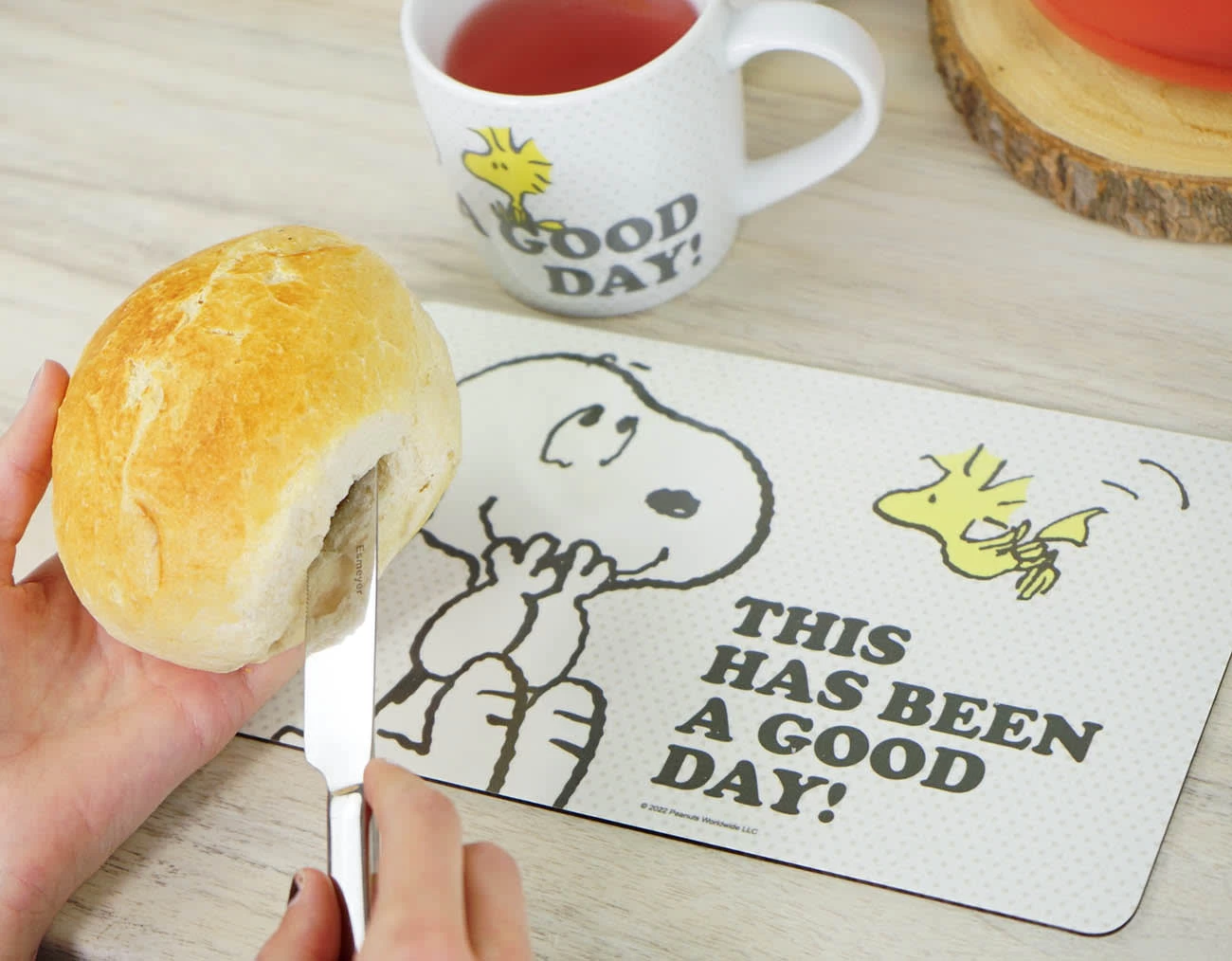 Frühstücksbrettchen Snoopy Good Day In Weiss - 23,5 X 14,5 Cm 4 Frühstücksbrettchen Snoopy Good Day In Weiss - 23,5 X 14,5 Cm – Bild 2