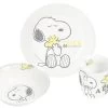 Kindergeschirr Snoopy Cute & Cuddly 3-teilig In Bunt -Petromax Store geda labels kindergeschirr snoopy cute and cuddly 3 teilig in bunt