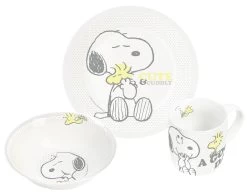 Kindergeschirr Snoopy Cute & Cuddly 3-teilig In Bunt